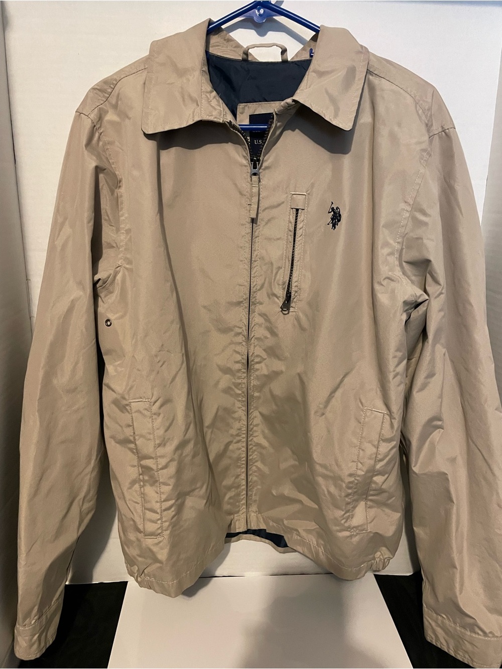 U.S. Polo Assn. Tan Lightweight Zip-Front Shirt Jacket